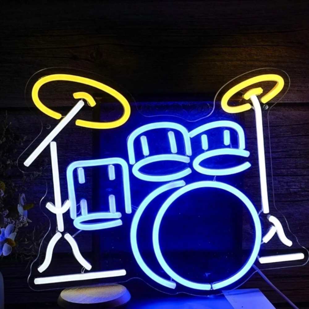 Drum Kit Neon Sign
